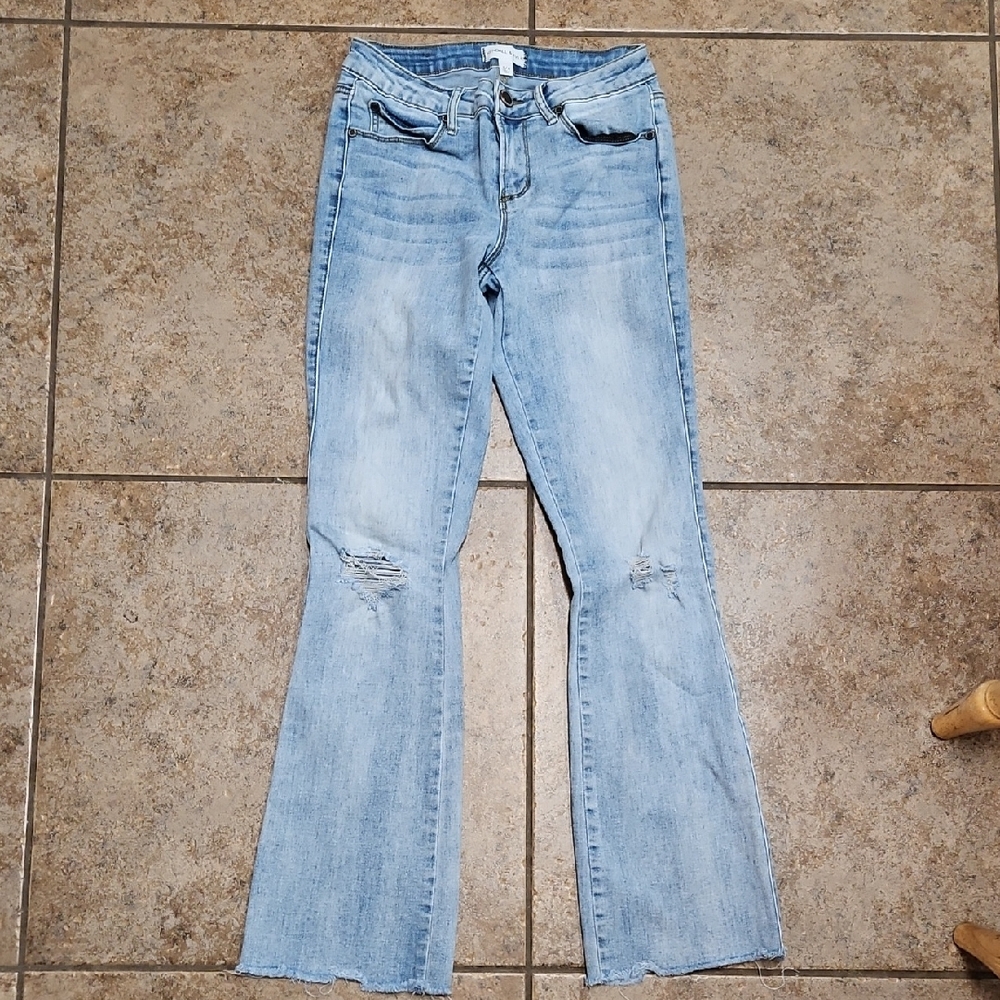 Kendall & Kylie Light Denim Flare Jeans